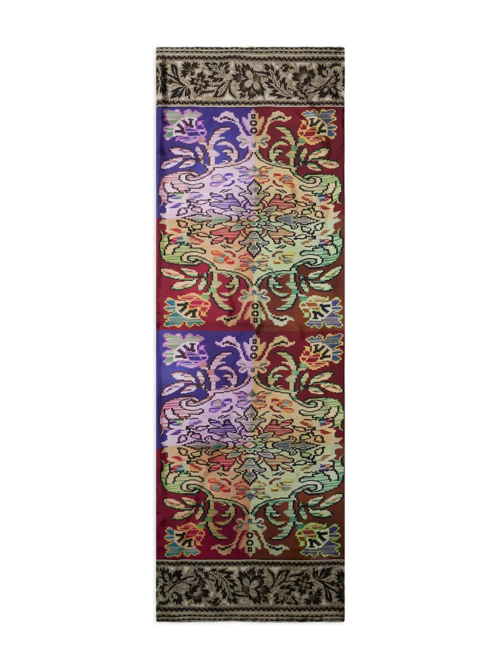 Pierre-louis Mascia Patchwork Floral Scarf In Multi