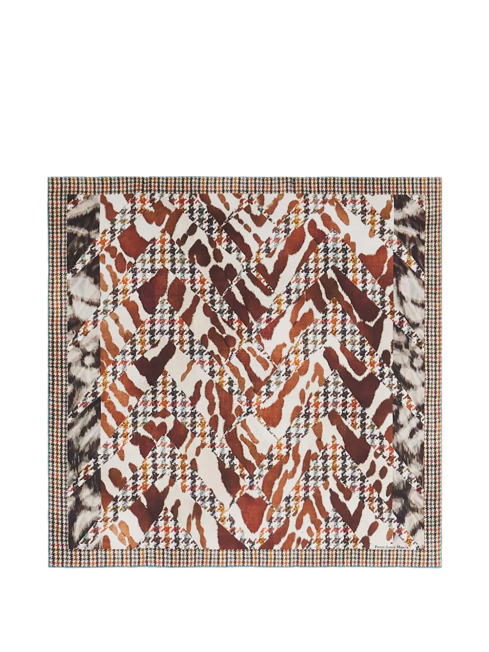 Pierre-Louis Mascia patterned square scarf - Marrone