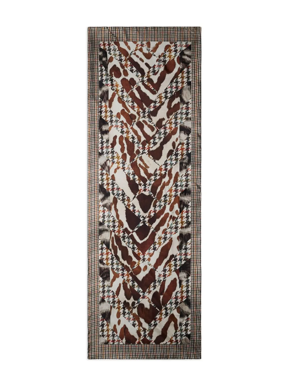 Pierre-Louis Mascia houndstooth-pattern scarf | Brown | Image 1