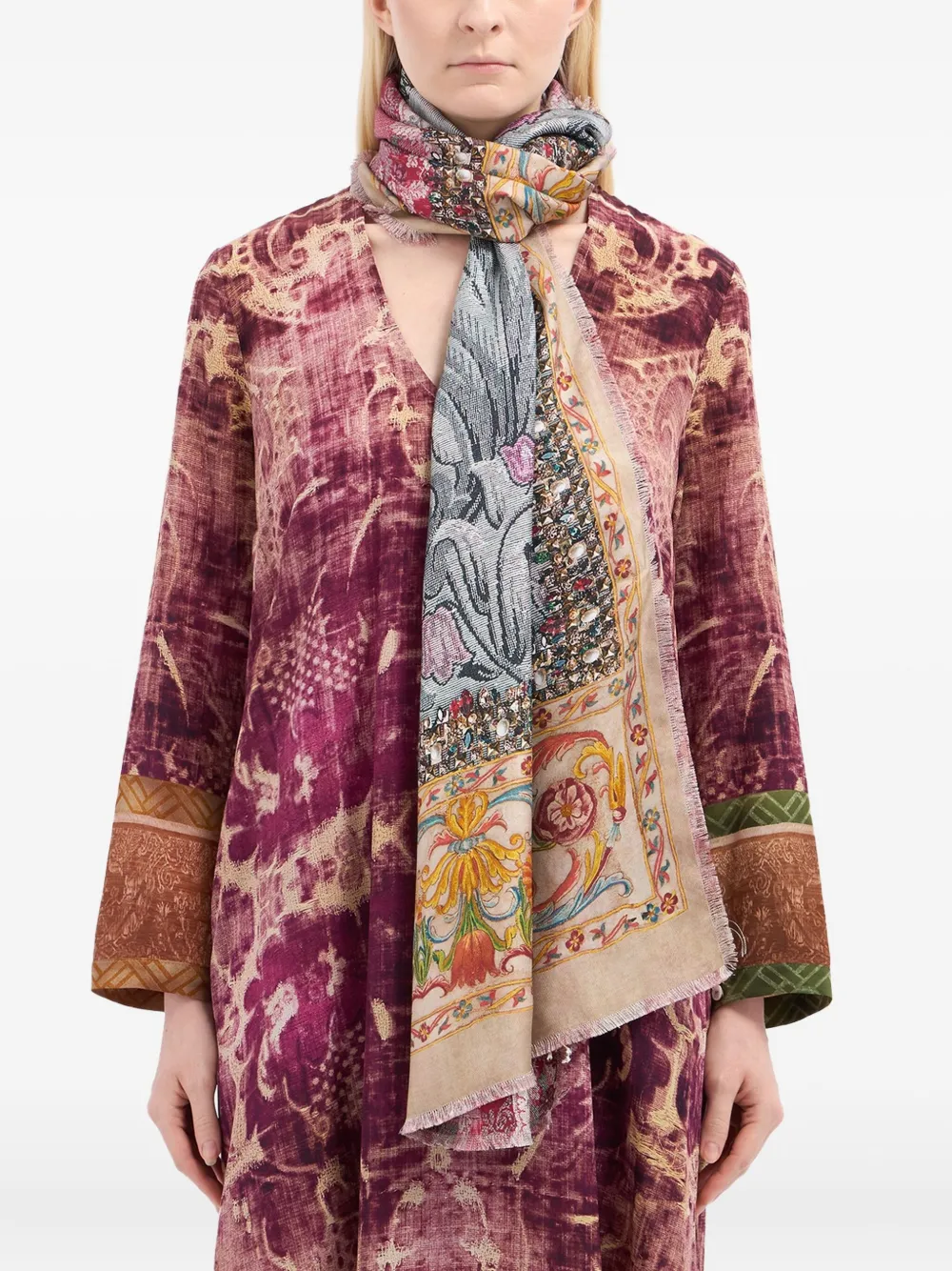 Pierre-Louis Mascia floral-pattern rectangular-shape scarf | Women | Image 2