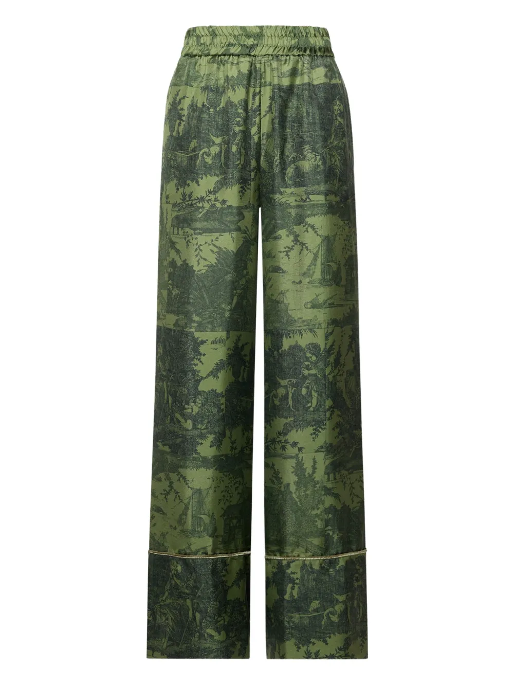 Pierre-louis Mascia Landscape-pattern Trousers In Green