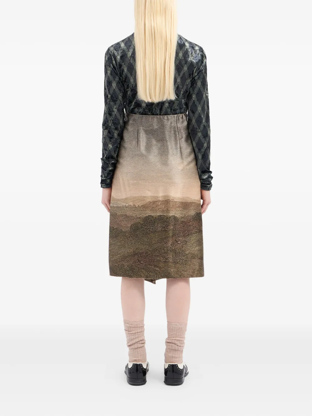 Pierre-Louis Mascia Midi-rok met ruches Bruin