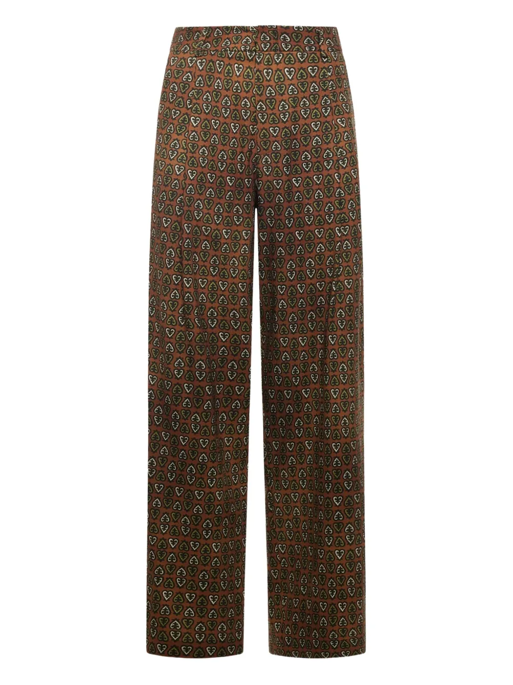 Pierre-louis Mascia Patterned Trousers In Brown