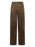 Pierre-Louis Mascia patterned trousers - Brown