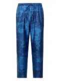 Pierre-Louis Mascia landscape-print drawstring trousers - Blue