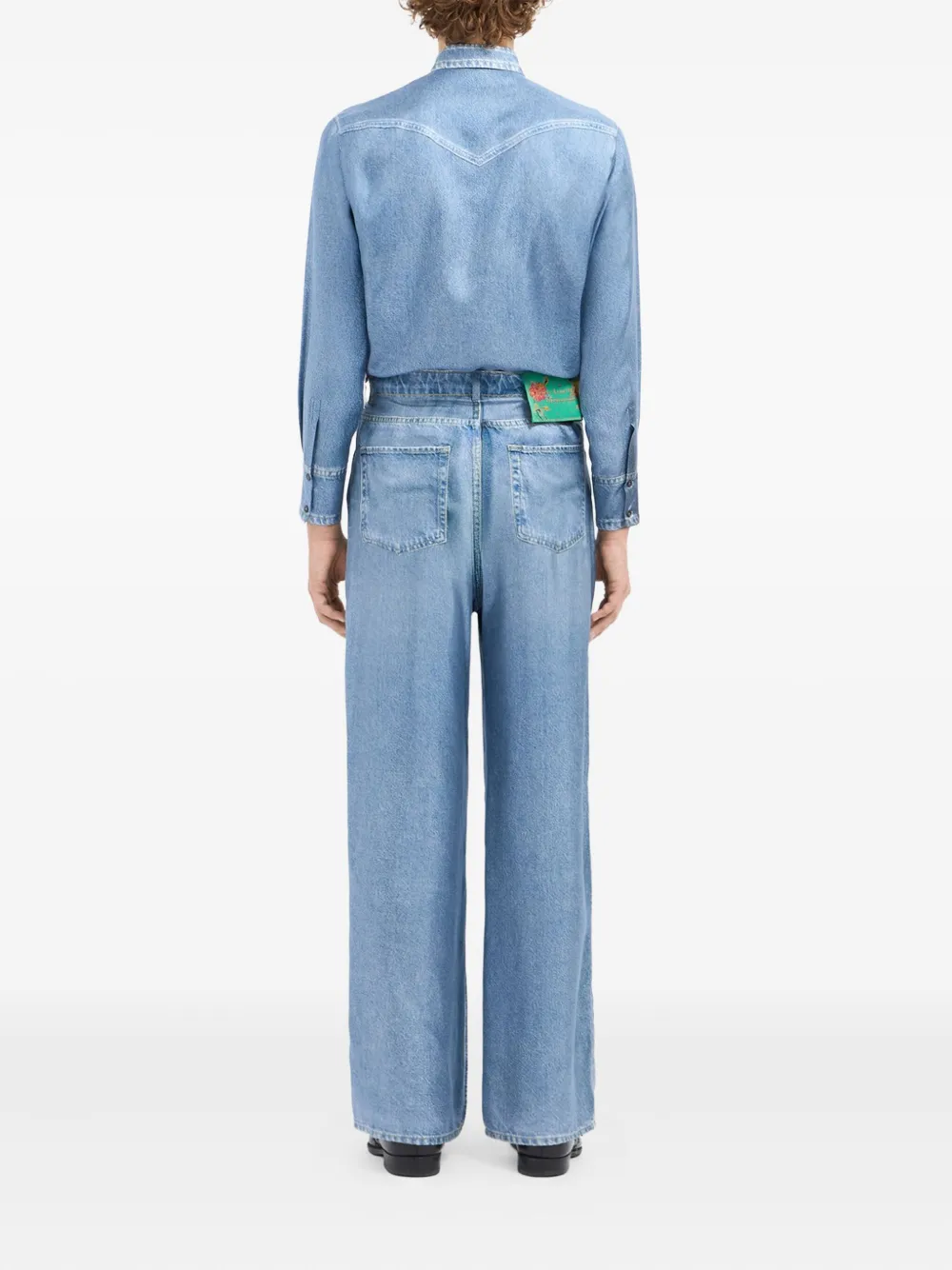 Pierre-louis Mascia Silk Trousers In Blue