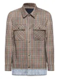 Pierre-Louis Mascia houndstooth-trimmed jacket - Neutrals