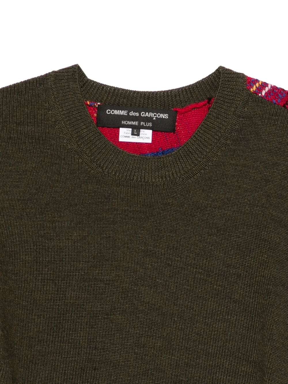 Comme des Garçons Homme Plus Wollen trui Groen