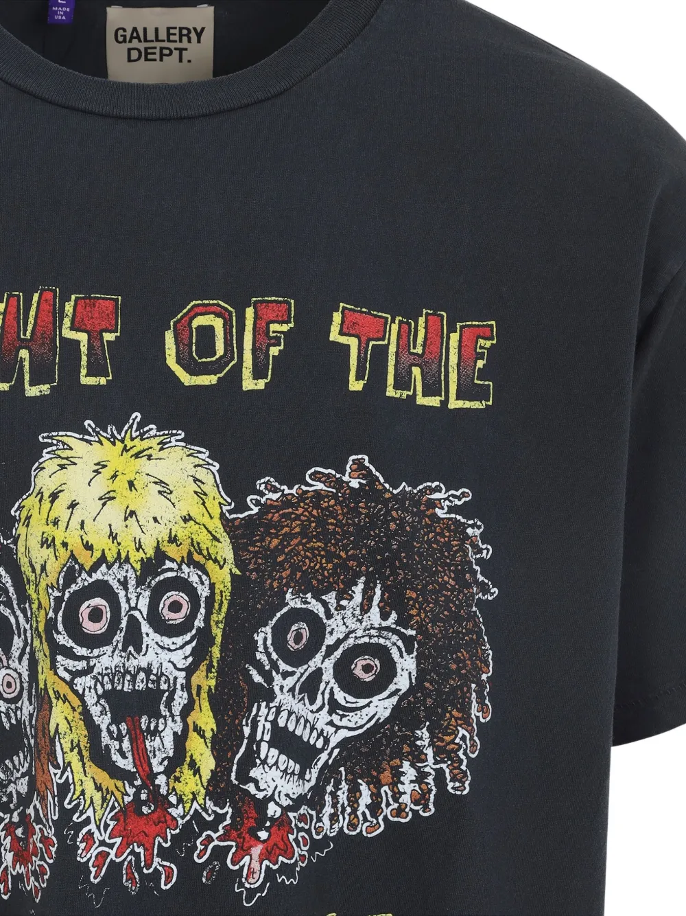 Gallery Dept. Graphic Print Short-sleeve T-shirt With Skull Motif In Black