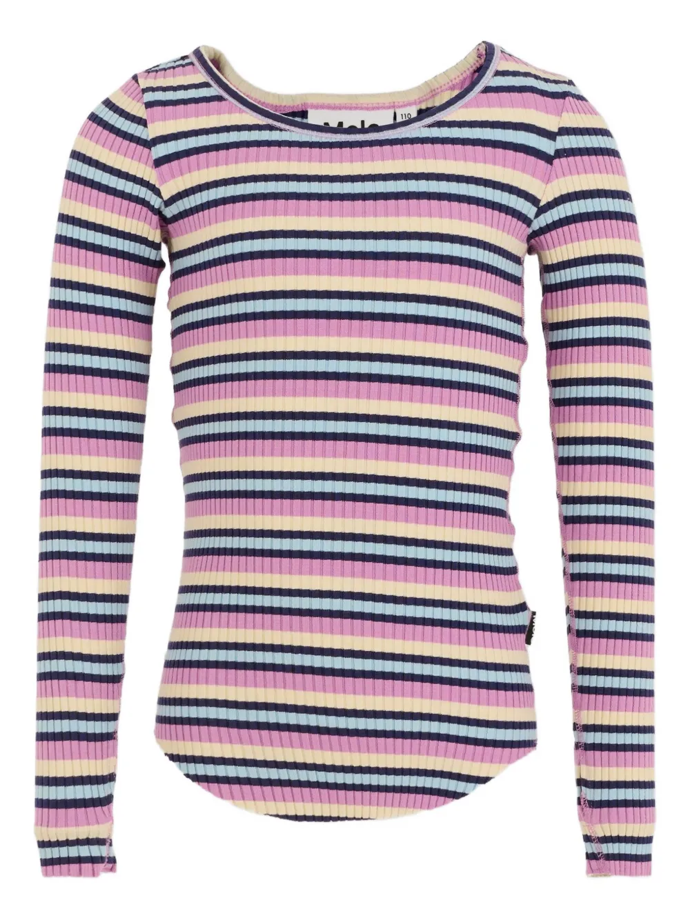 Molo knitted striped long-sleeve top | Pink | Image 1