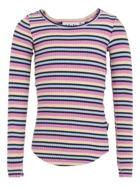 Molo knitted striped long-sleeve top