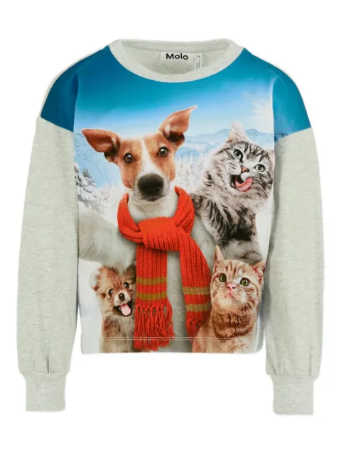 Molo animal-print long-sleeve sweatshirt