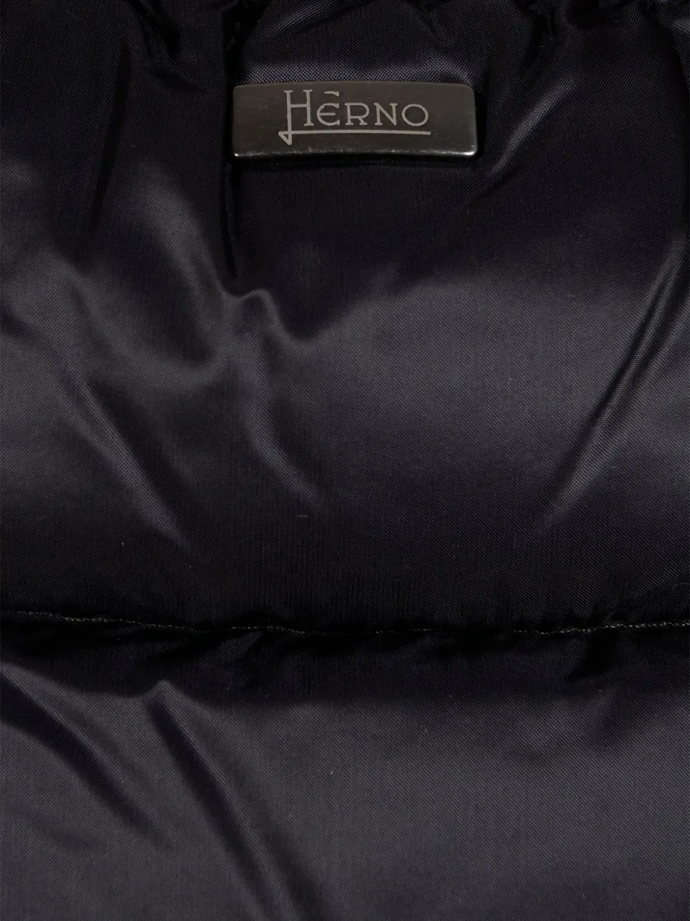 Herno Hooded Zip-up Down Vest In Black
