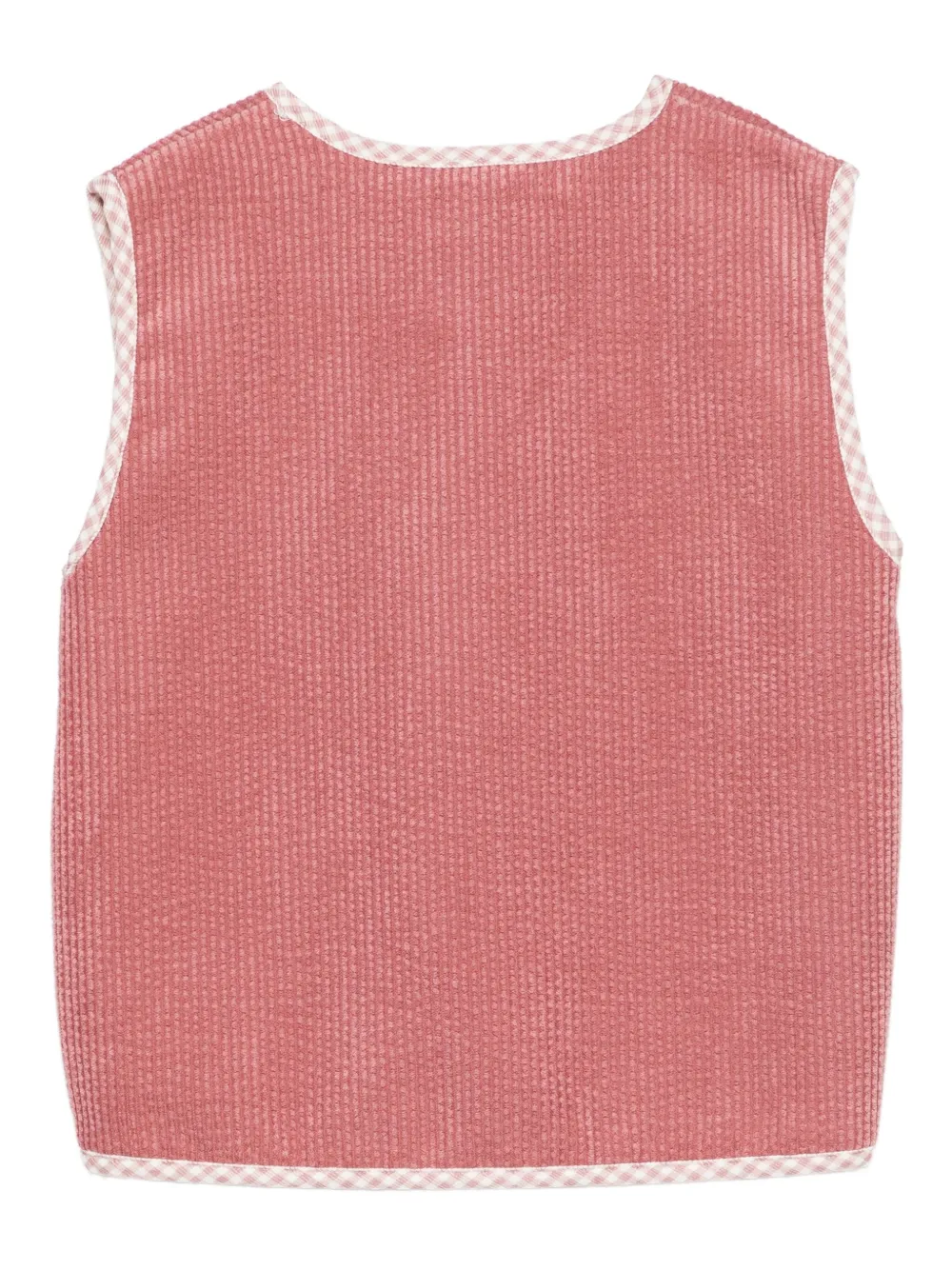 LARANJINHA corduroy check-trimmed waistcoat | Boys Waistcoat & Gilet | Image 2