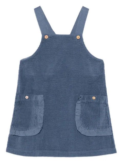 LARANJINHA corduroy ruffled-pocket dress