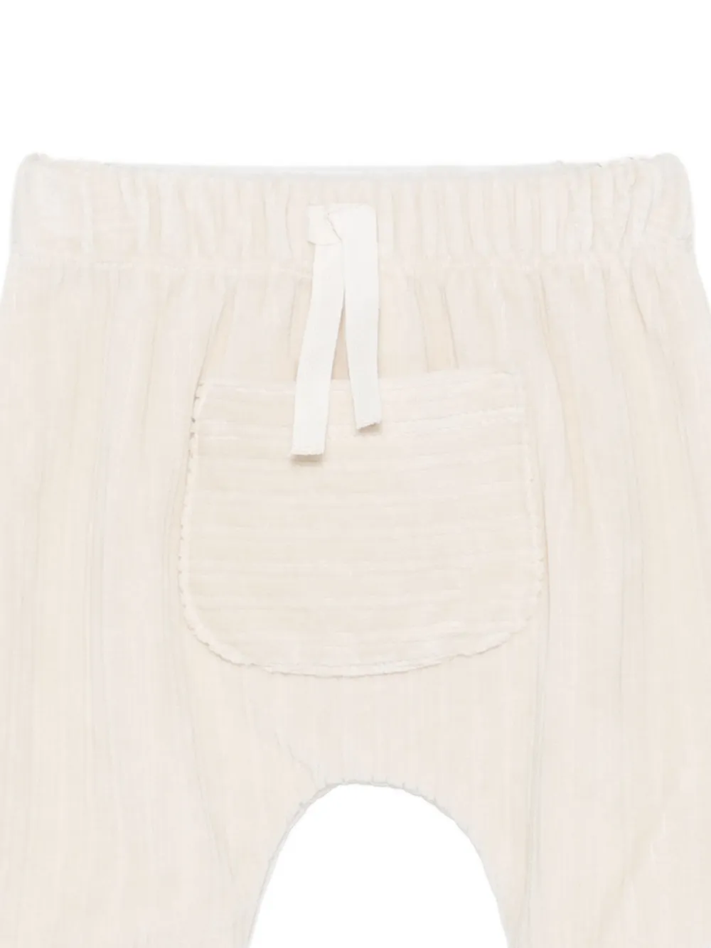 Laranjinha Ribbed-pocket Trousers In White