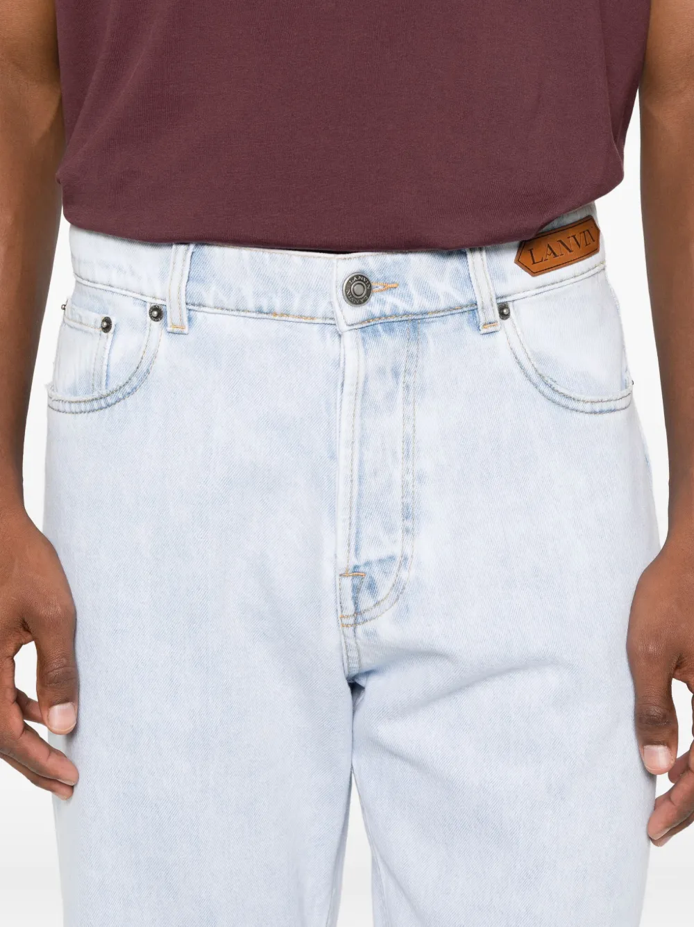 Lanvin Jeans met logopatch Blauw