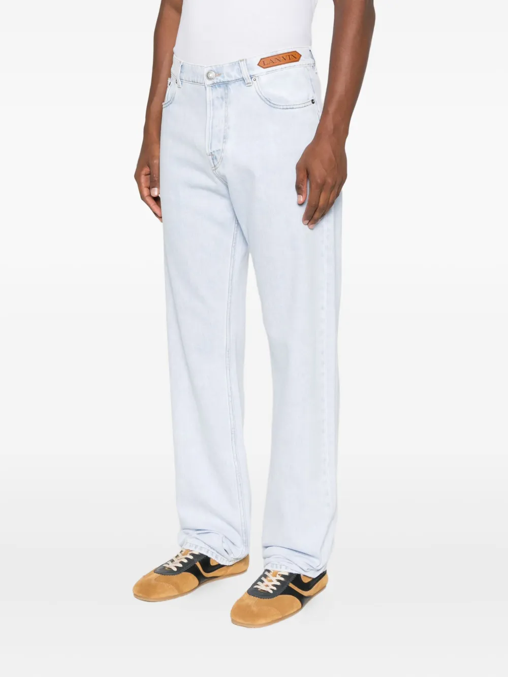 Lanvin Jeans met logopatch Blauw