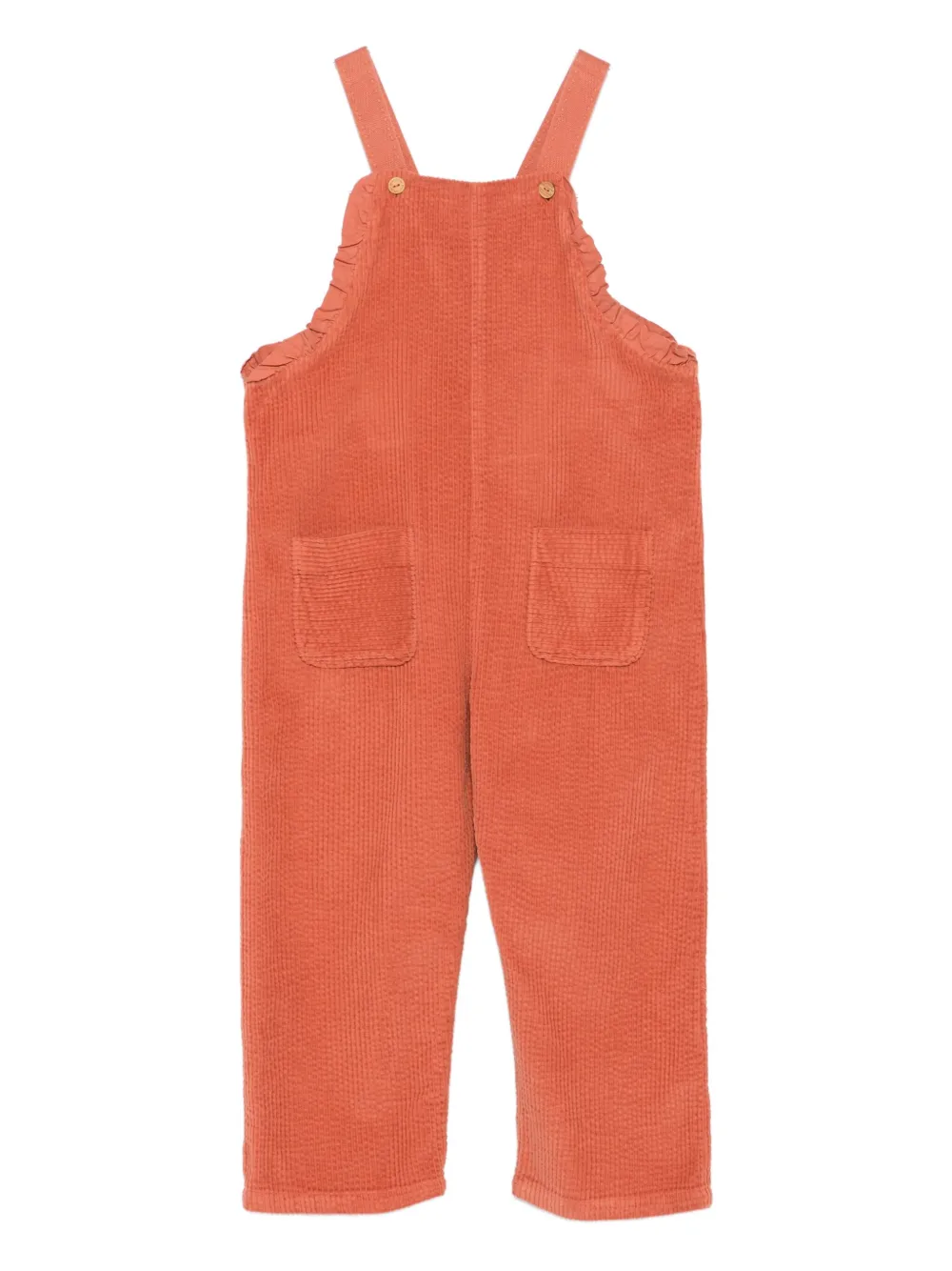 LARANJINHA ruffled-corduroy jumpsuit | Orange | Image 1