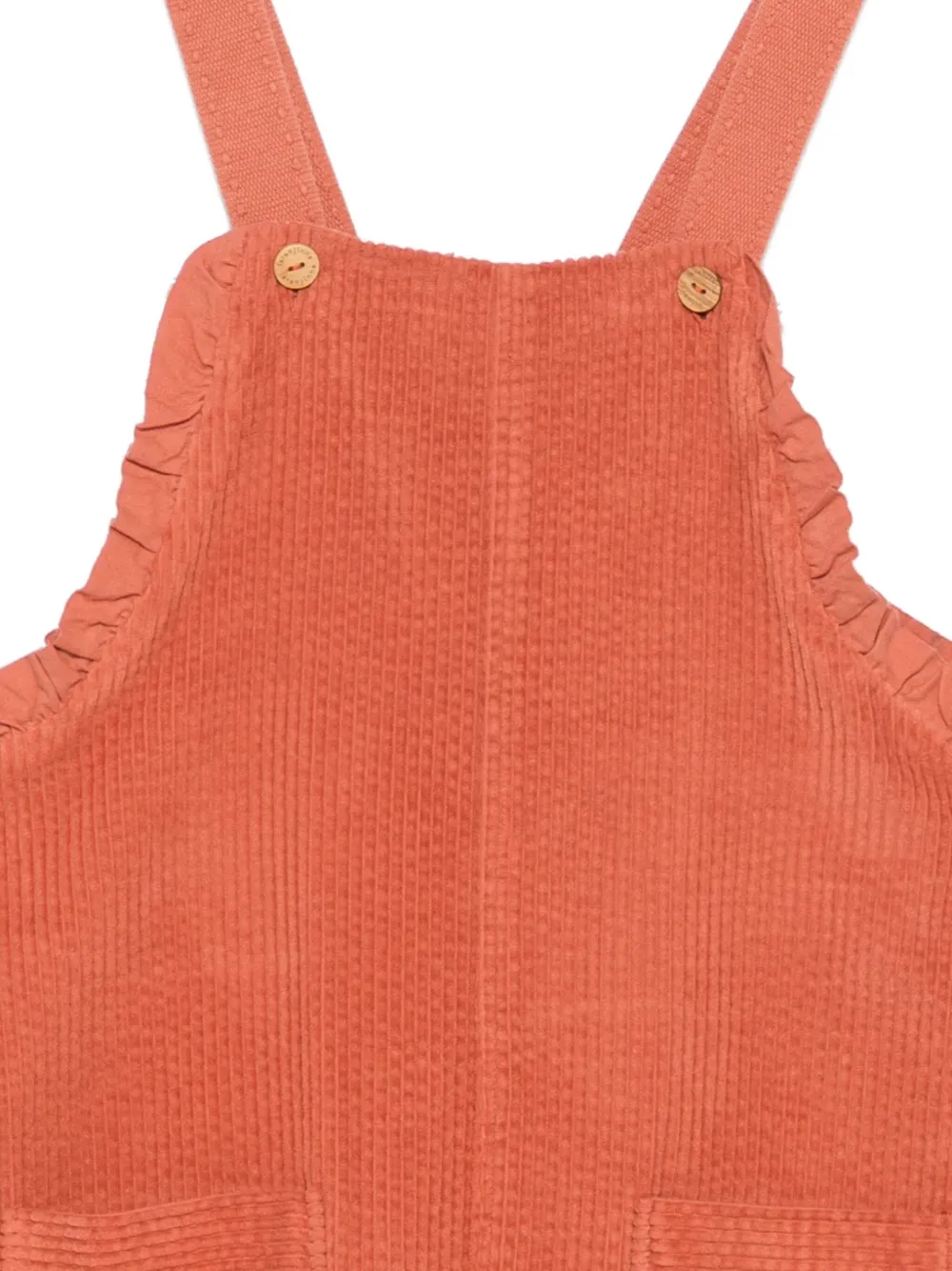 Laranjinha Ruffled-corduroy Jumpsuit In Orange