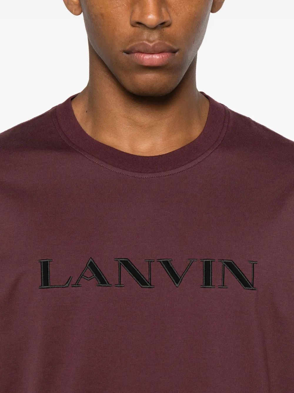Lanvin T-shirt met geborduurd logo Rood