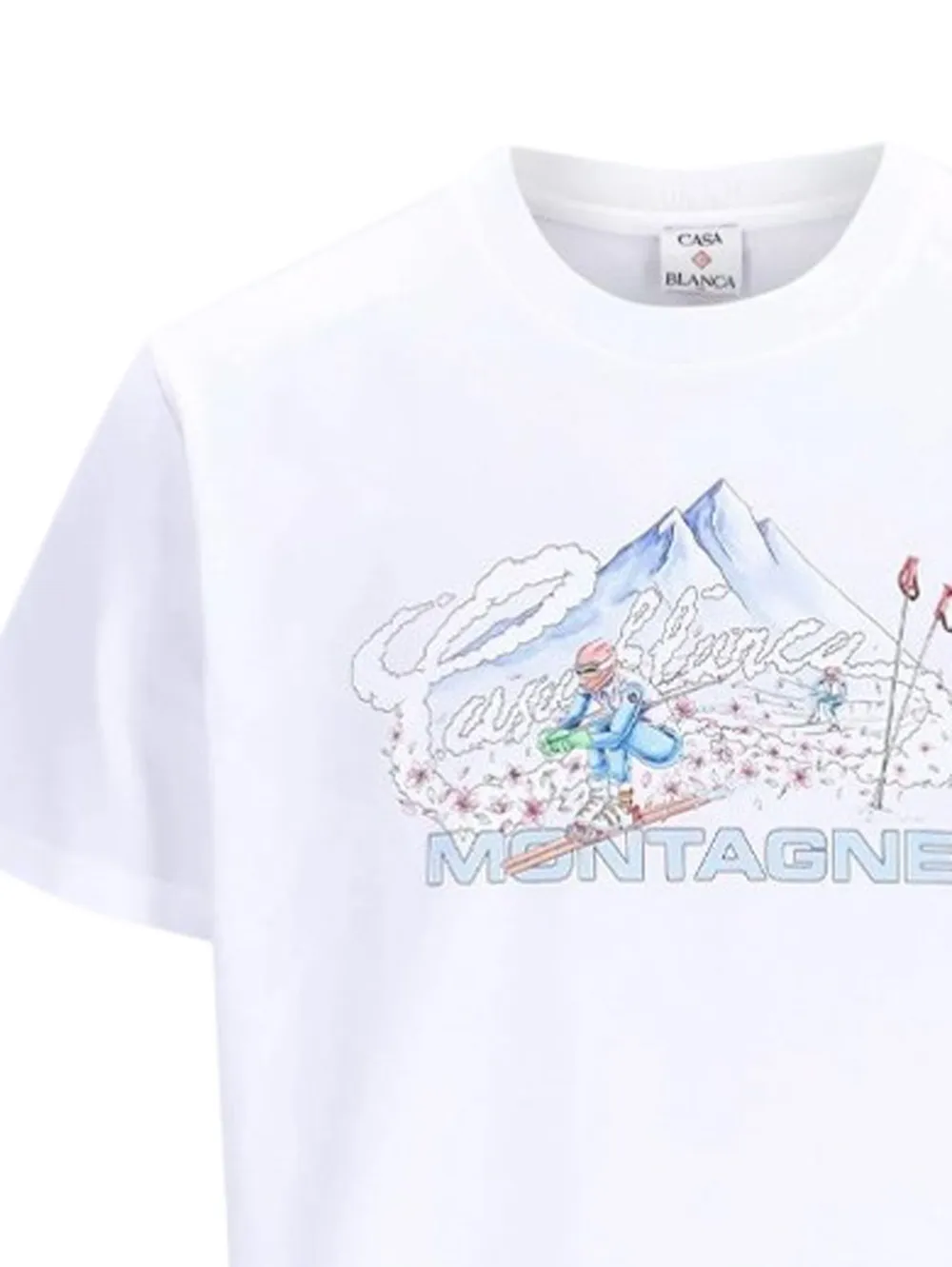 Casablanca Ski-scene Graphic T-shirt In White