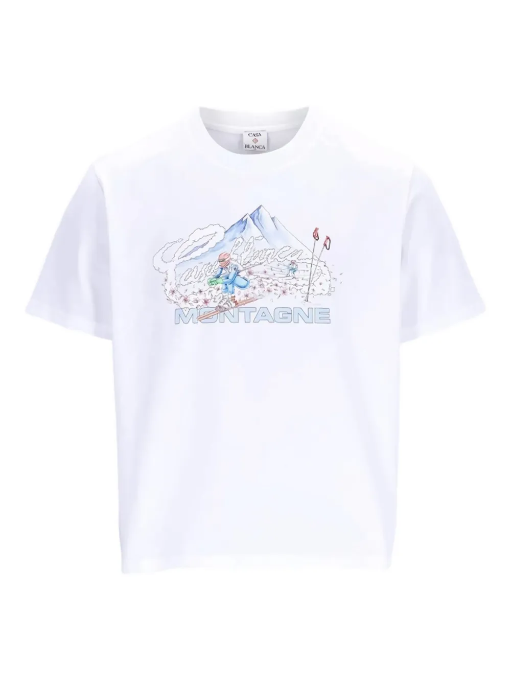 Casablanca Ski-scene Graphic T-shirt In White