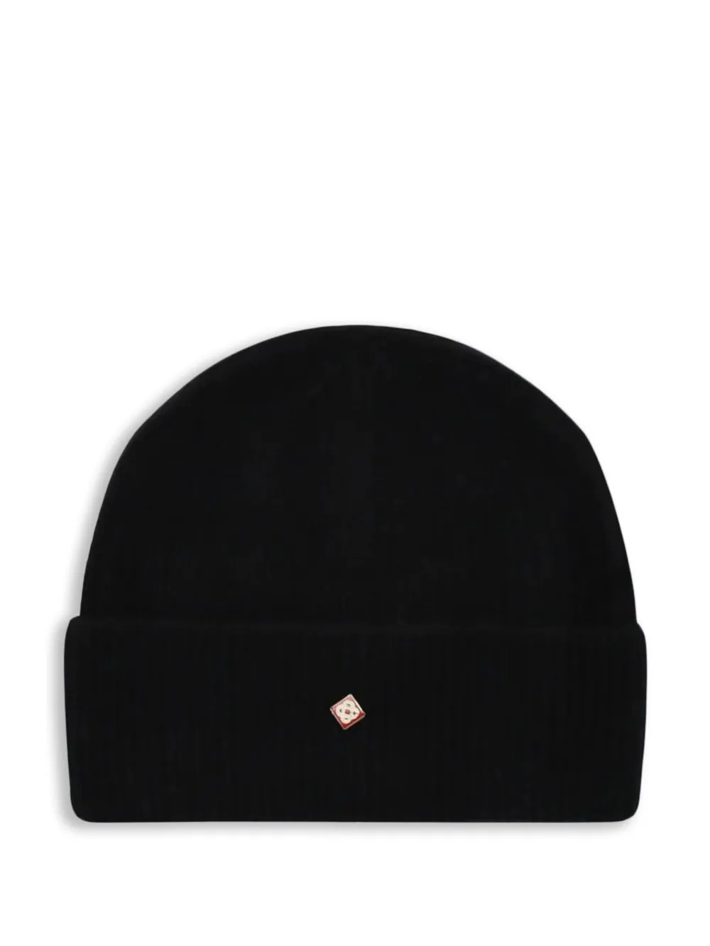 Casablanca Ribbed Logo-detail Beanie Hat In Black