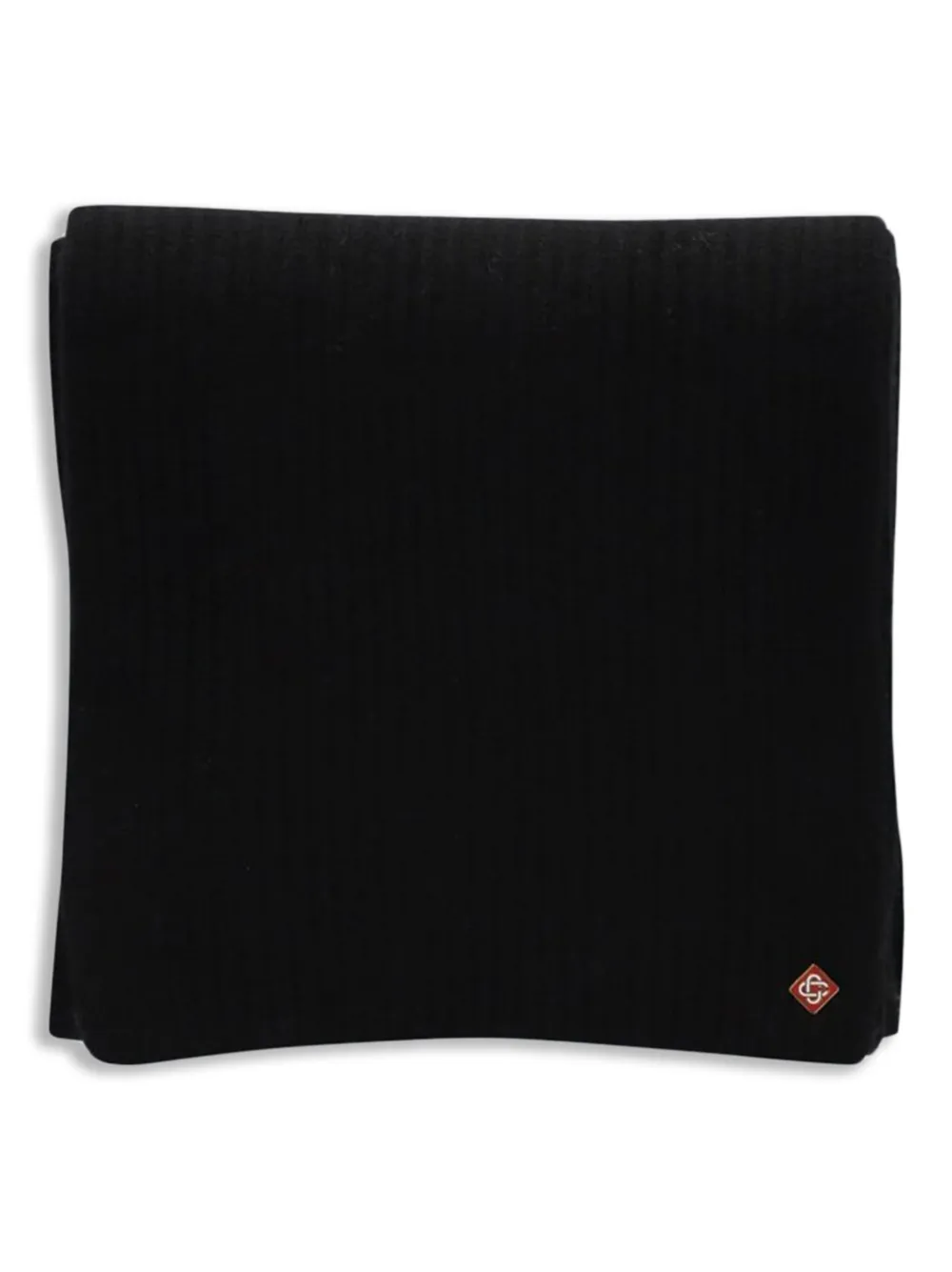 Casablanca ribbed logo scarf | Black | Image 1