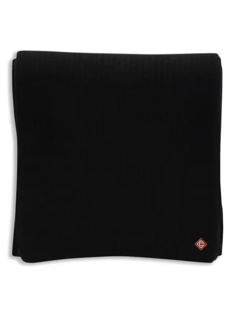 Casablanca ribbed logo scarf