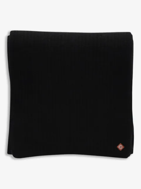 Casablanca ribbed logo scarf