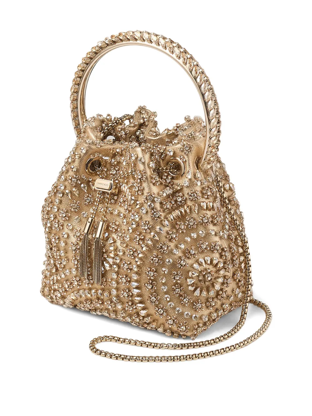 Jimmy Choo Bon Bon Shoulder Bag In Gold