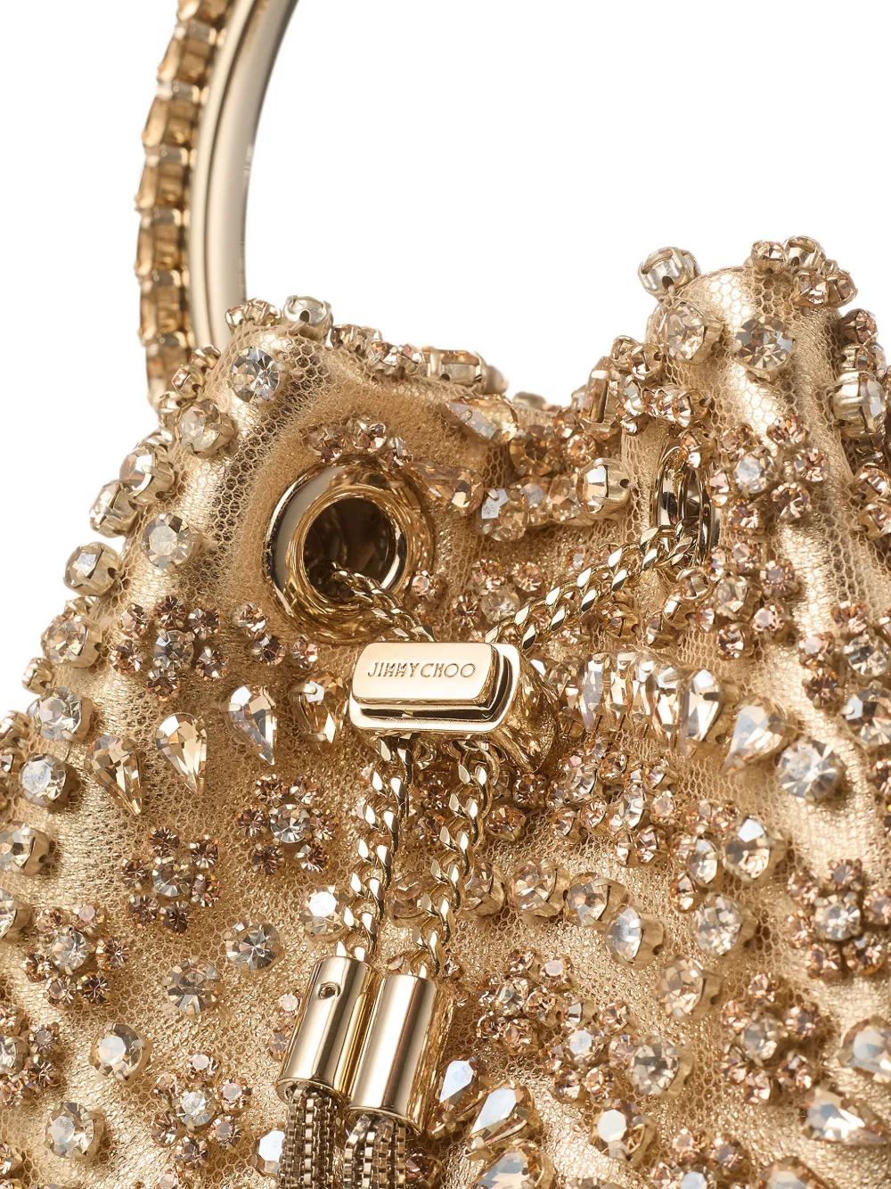 Jimmy Choo Bon Bon Shoulder Bag In Gold