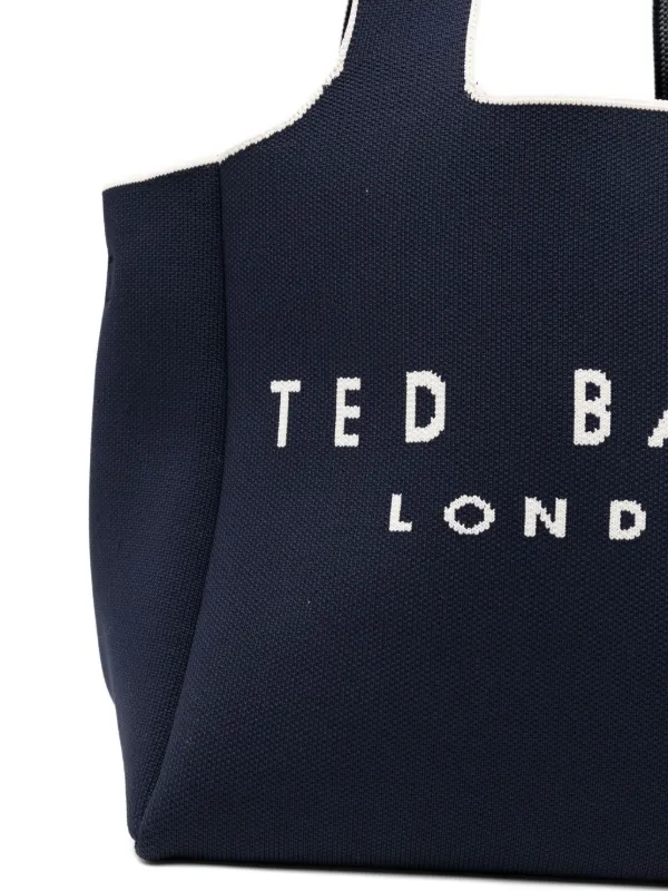 Ted Baker logo-embroidered Tote Bag | Blue | FARFETCH CA