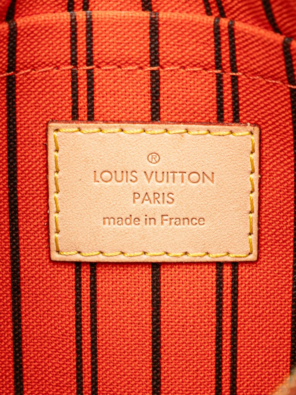 Pre-owned Louis Vuitton 2014 Monogram Neverfull Pouch In Brown