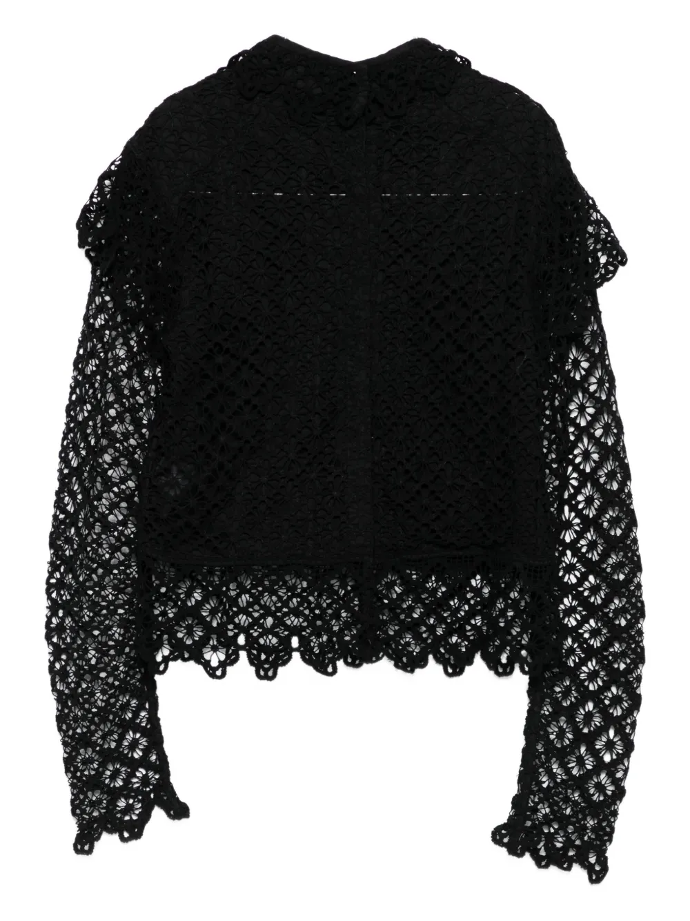ISABEL MARANT Ludivine top met ruches en kanten afwerking - Zwart