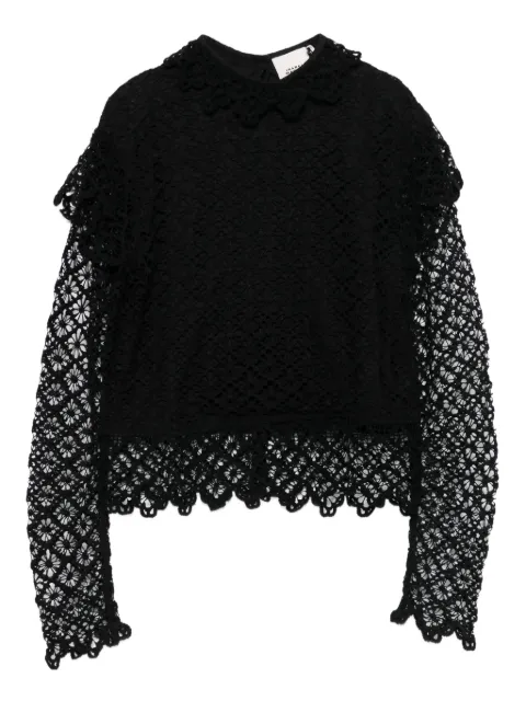 ISABEL MARANT Ludivine lace-trimmed ruffled top