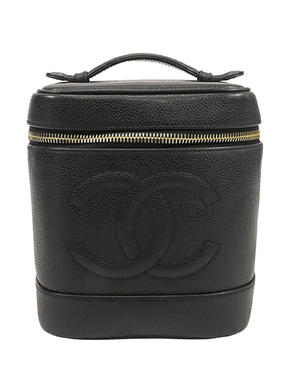 CHANEL Pre-Owned 1994-1996 CC Caviar Case vanity bag - ブラック CHANEL Pre-Owned 1994-1996 CC Caviar Case vanity bag - ブラック