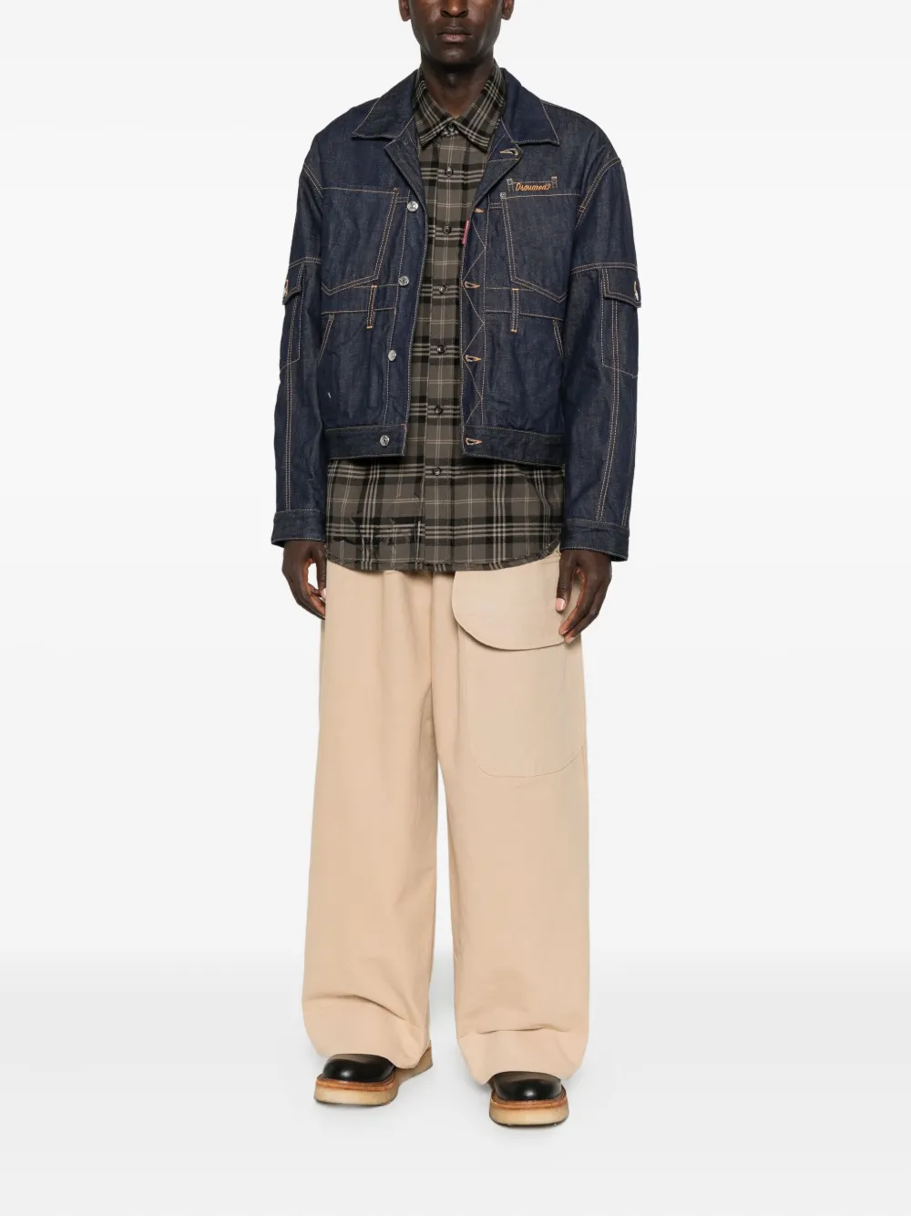 DSQUARED2 multi-pocket panelled denim jacket | Denim Jackets | Image 2