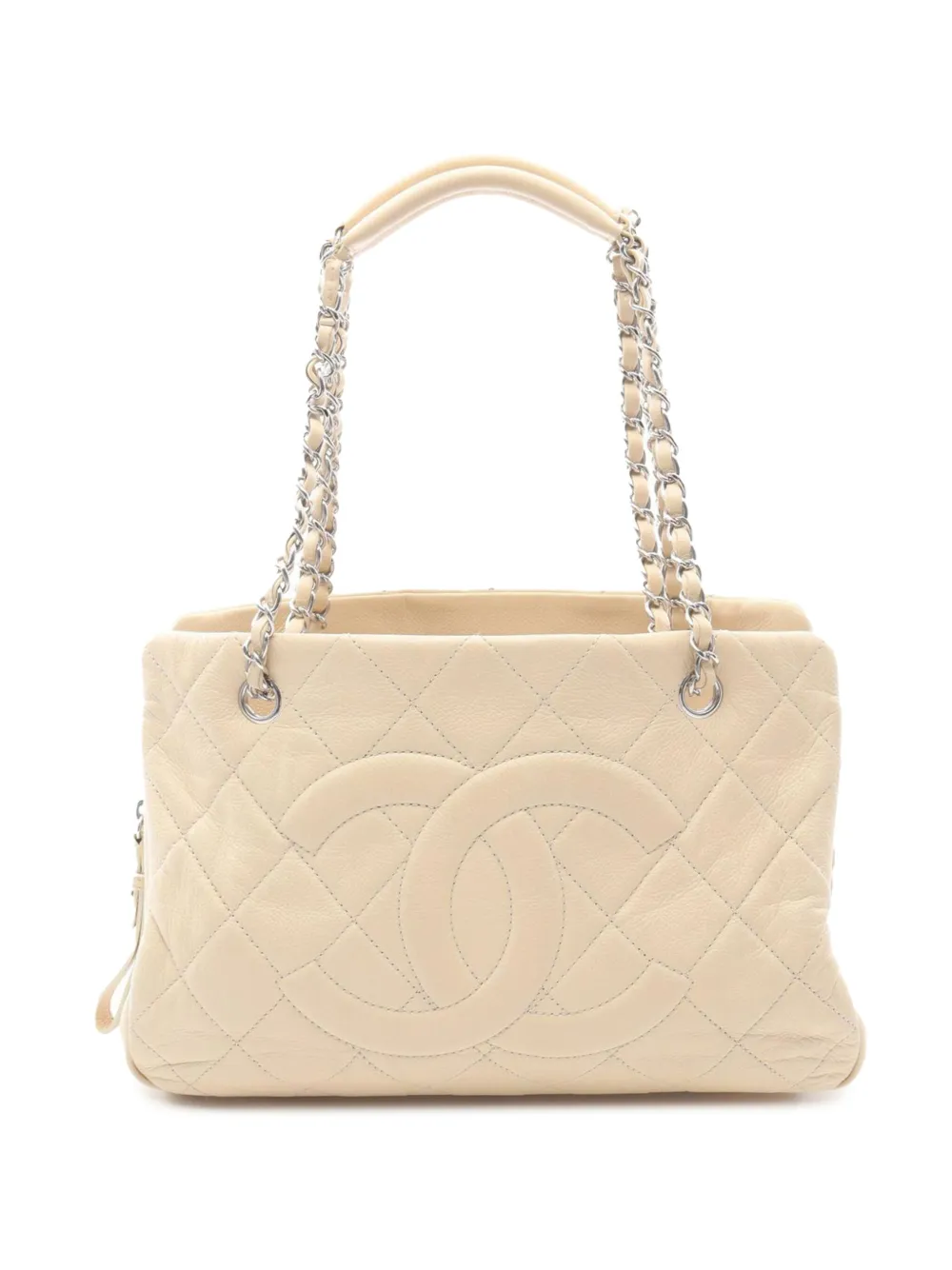 CHANEL Pre-Owned 2010-2011 Petite Caviar Timeless tote bag - ホワイト CHANEL Pre-Owned 2010-2011 Petite Caviar Timeless tote bag - ホワイト