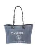 CHANEL Pre-Owned 2012 Small Canvas Deauville tote bag - Blue