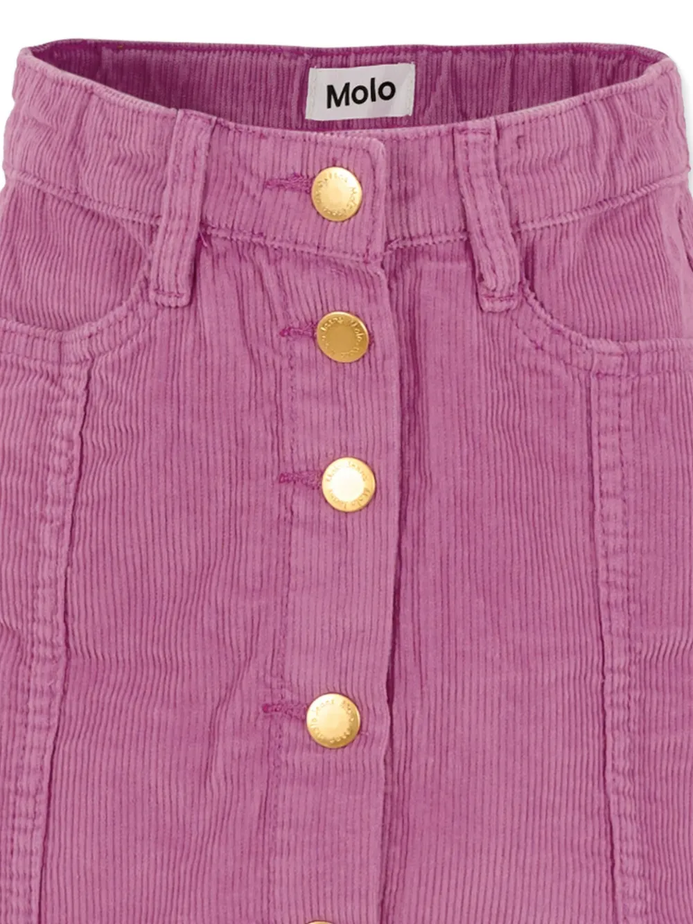 Molo Button-front Corduroy Skirt In Purple