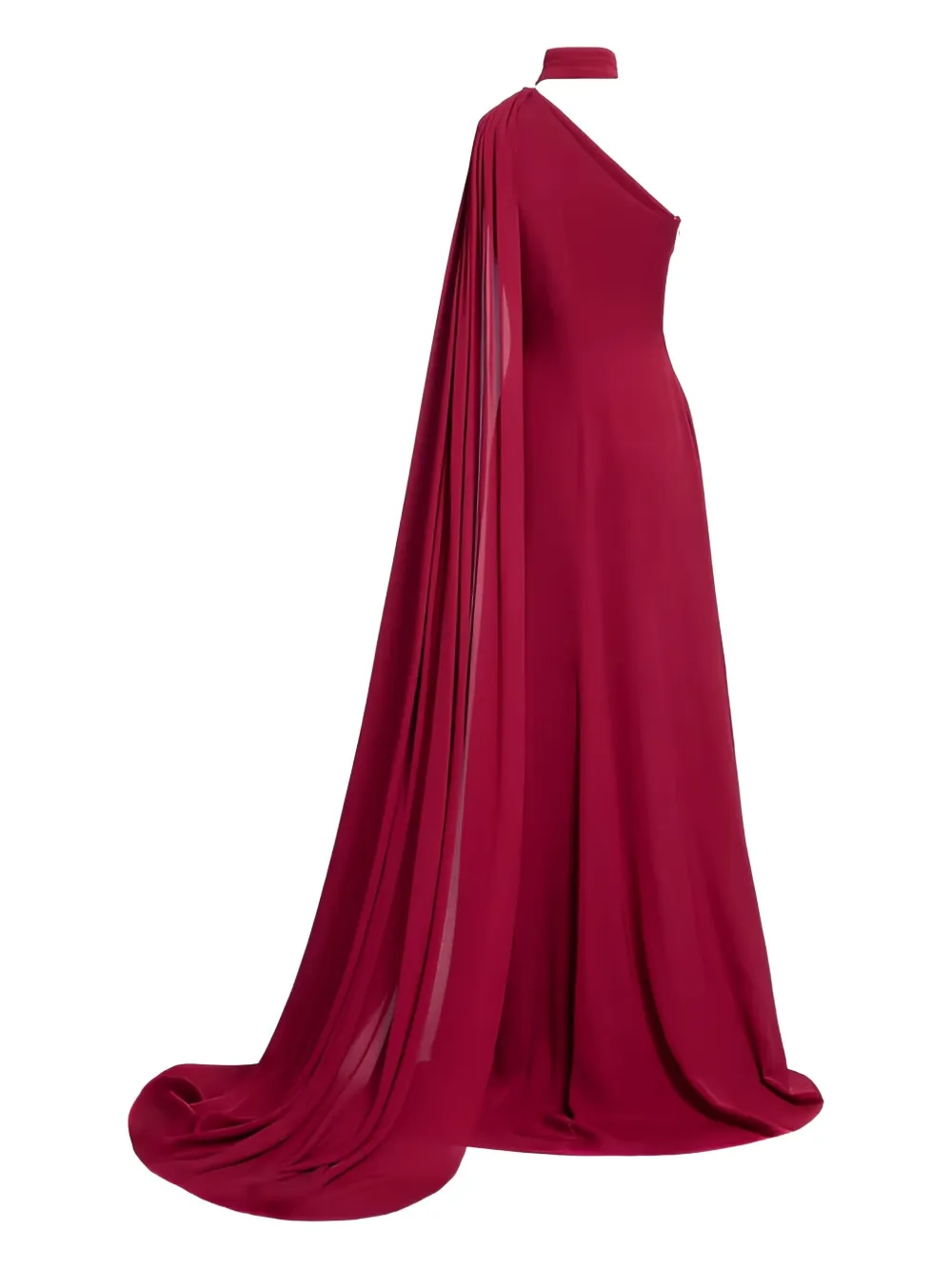 Elie Saab one-shoulder scarf maxi dress - Rood