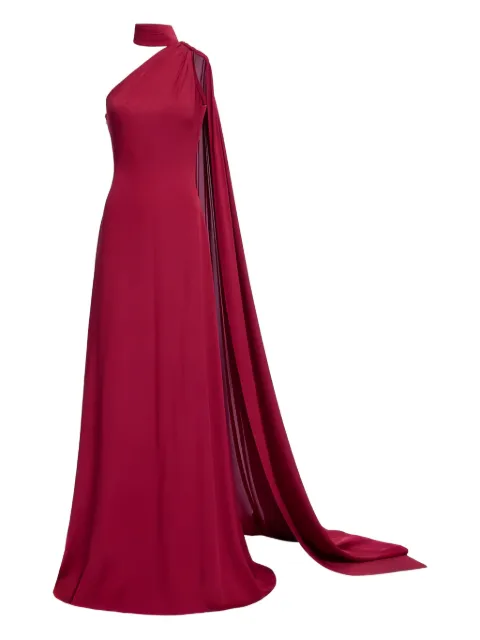 Elie Saab one-shoulder scarf maxi dress