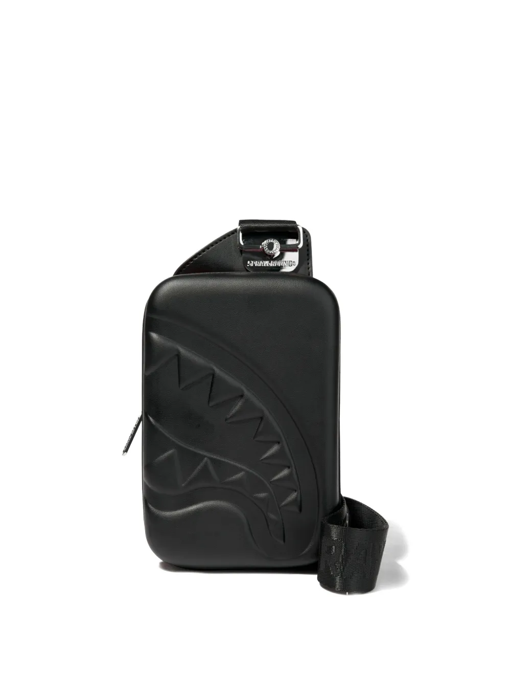 Sprayground Kid Shark-motif Shoulder Bag In Black