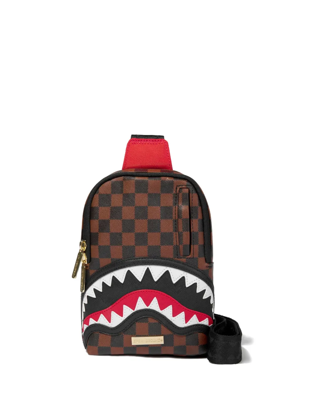 Sprayground Kid Sharks In Paris Shoulder Bag In Brown