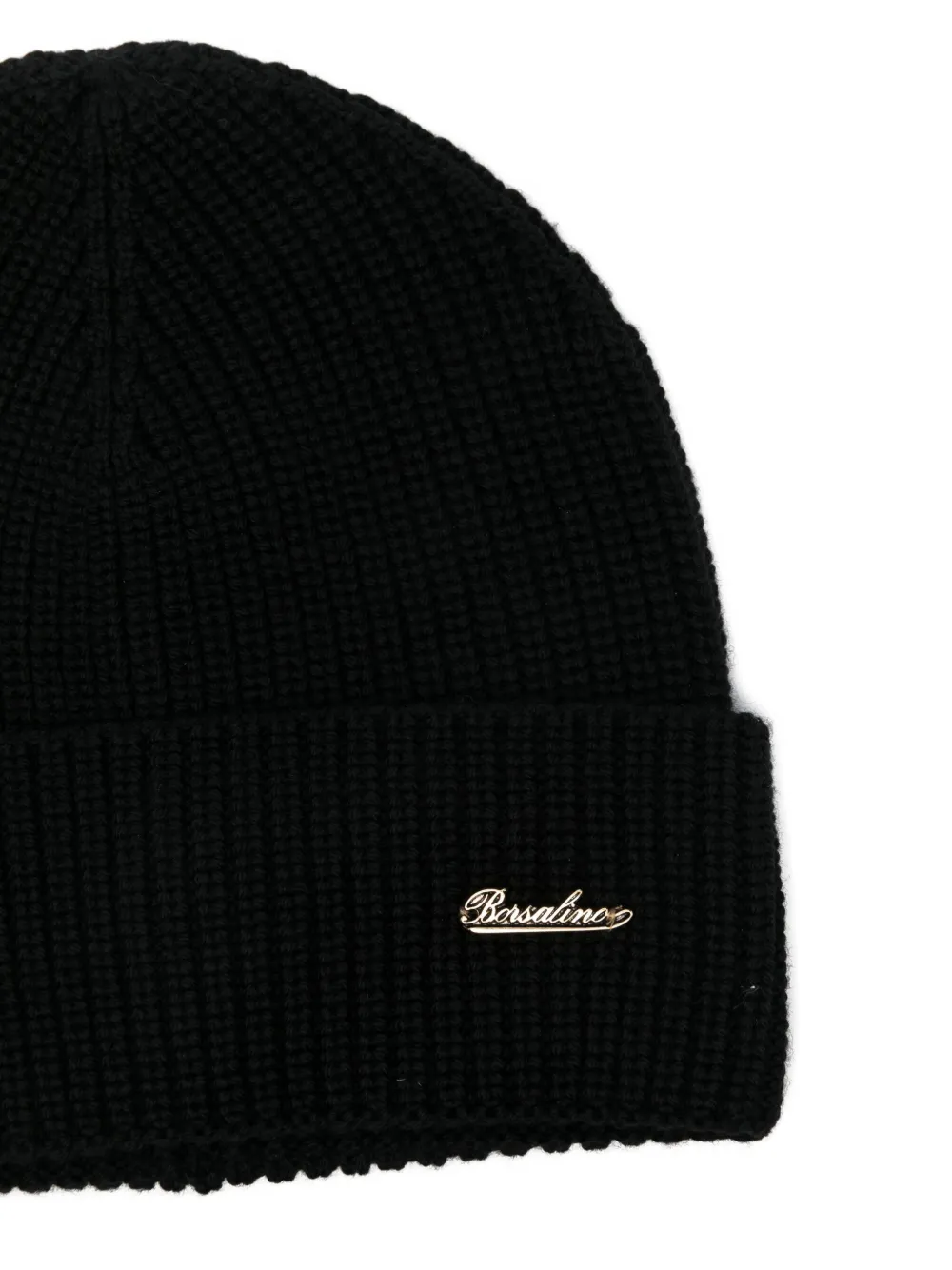Borsalino rib-knit emboidered-logo beanie set | Women | Image 2