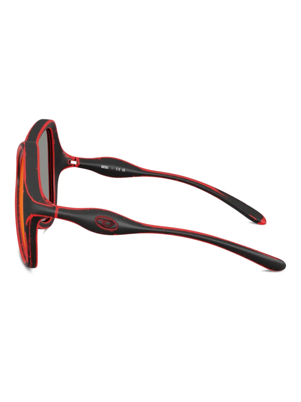 Diesel 0dl3010U zonnebril Rood