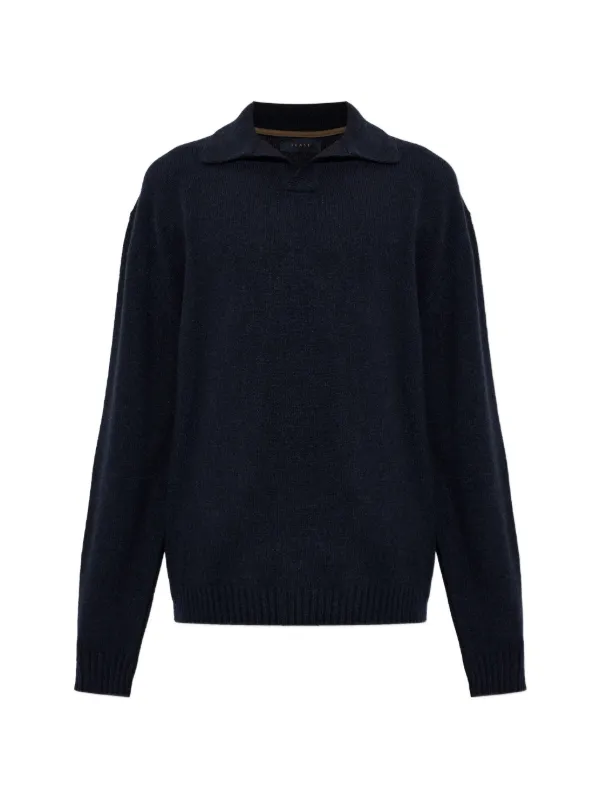 Sease Split-neck Sweater in Blue