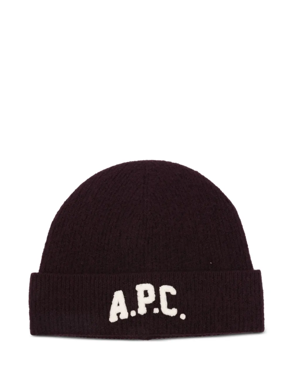 A.P.C. logo-embroidered beanie | Purple | Image 1
